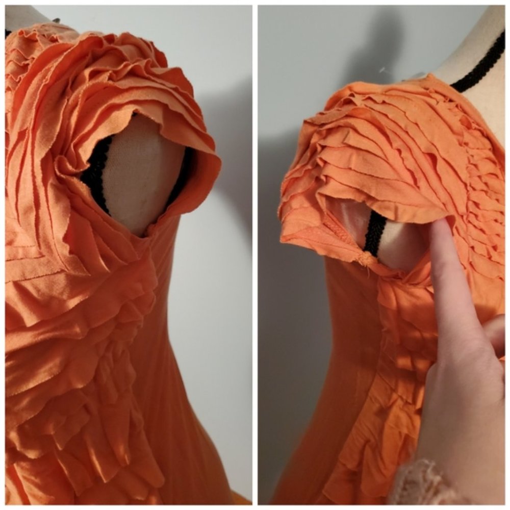Design History Orange Ruffle Dress - Picture 7 of 7